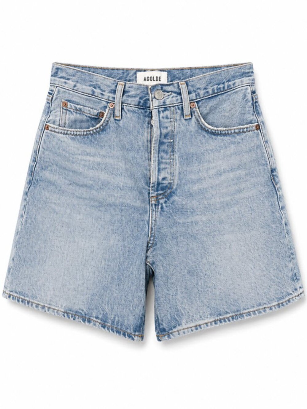 Agolde dame Light Wash High-Rise Denim Shorts size 24